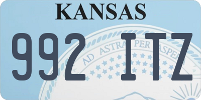 KS license plate 992ITZ