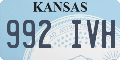KS license plate 992IVH