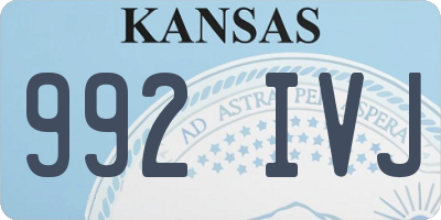 KS license plate 992IVJ