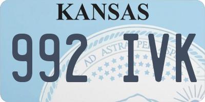 KS license plate 992IVK