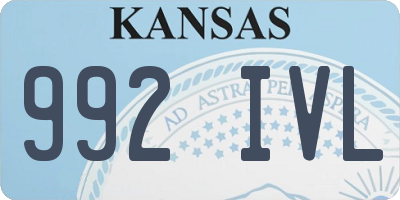 KS license plate 992IVL