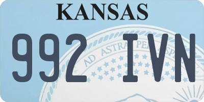 KS license plate 992IVN
