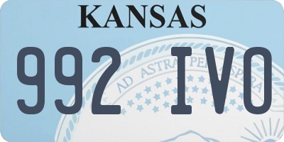 KS license plate 992IVO