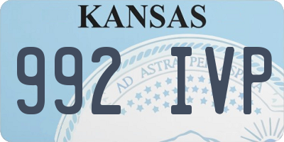 KS license plate 992IVP