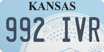 KS license plate 992IVR
