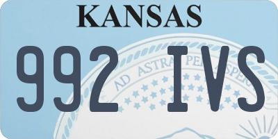 KS license plate 992IVS