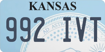 KS license plate 992IVT