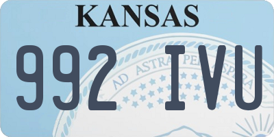 KS license plate 992IVU