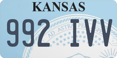 KS license plate 992IVV