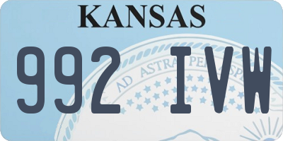 KS license plate 992IVW
