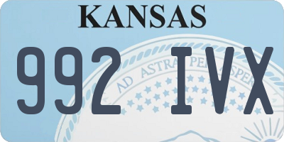 KS license plate 992IVX