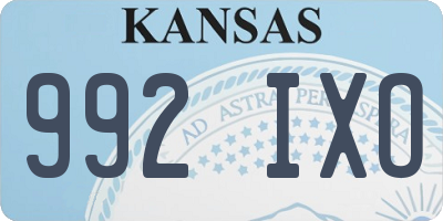 KS license plate 992IXO