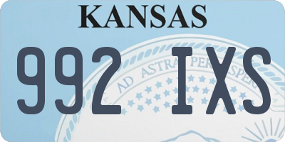 KS license plate 992IXS