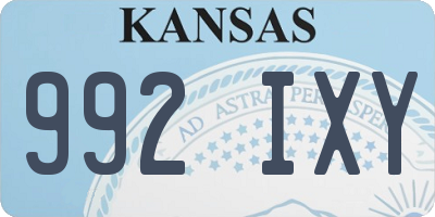 KS license plate 992IXY