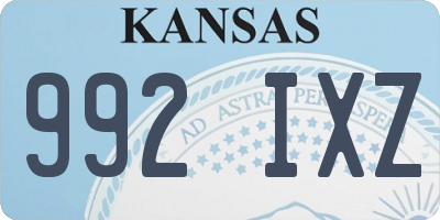 KS license plate 992IXZ