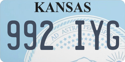 KS license plate 992IYG