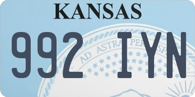 KS license plate 992IYN