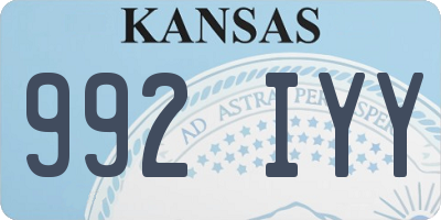 KS license plate 992IYY