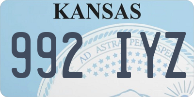KS license plate 992IYZ