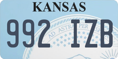 KS license plate 992IZB