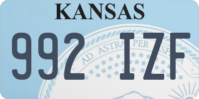 KS license plate 992IZF
