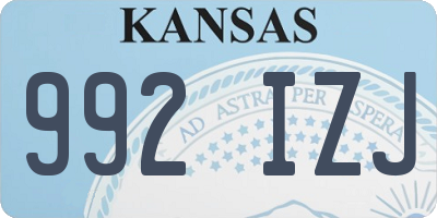 KS license plate 992IZJ