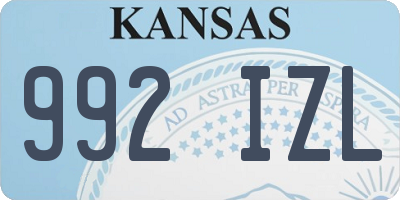 KS license plate 992IZL
