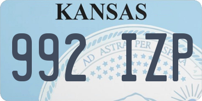KS license plate 992IZP