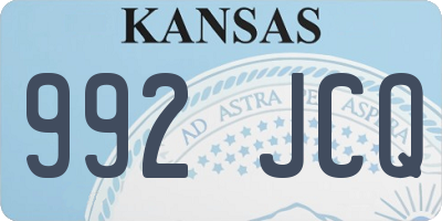 KS license plate 992JCQ