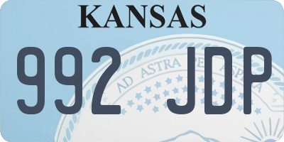 KS license plate 992JDP