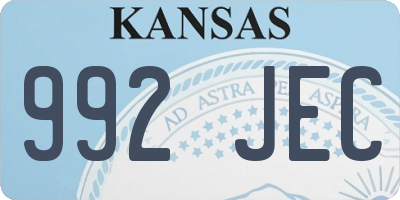 KS license plate 992JEC