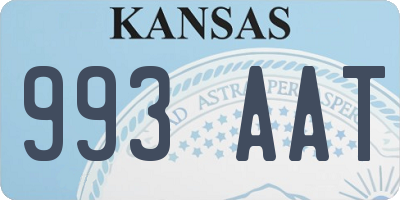 KS license plate 993AAT