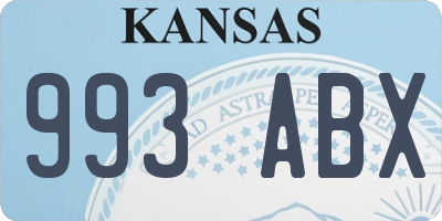 KS license plate 993ABX