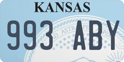 KS license plate 993ABY