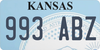 KS license plate 993ABZ