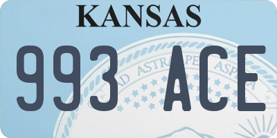 KS license plate 993ACE