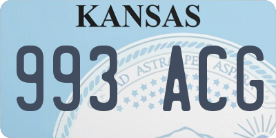 KS license plate 993ACG