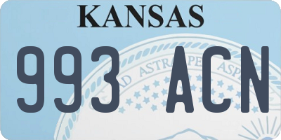 KS license plate 993ACN