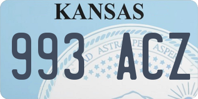 KS license plate 993ACZ