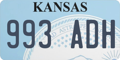 KS license plate 993ADH
