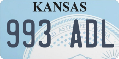 KS license plate 993ADL