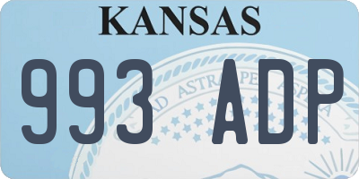 KS license plate 993ADP