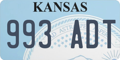 KS license plate 993ADT