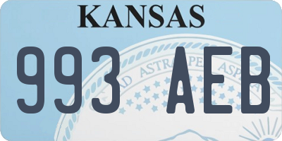 KS license plate 993AEB