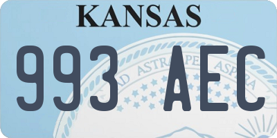 KS license plate 993AEC