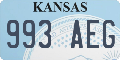 KS license plate 993AEG