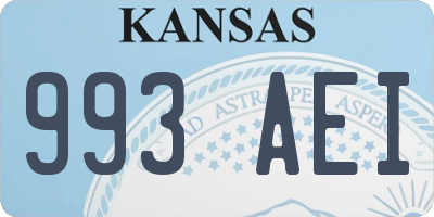 KS license plate 993AEI