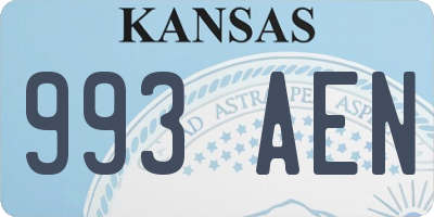 KS license plate 993AEN