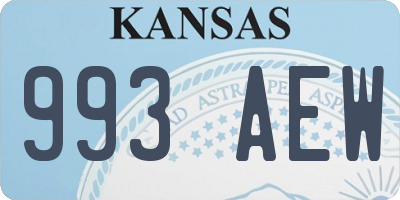 KS license plate 993AEW