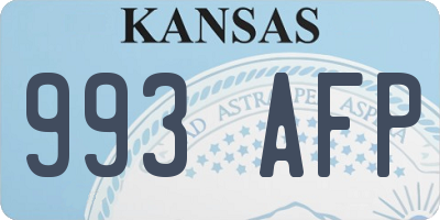 KS license plate 993AFP